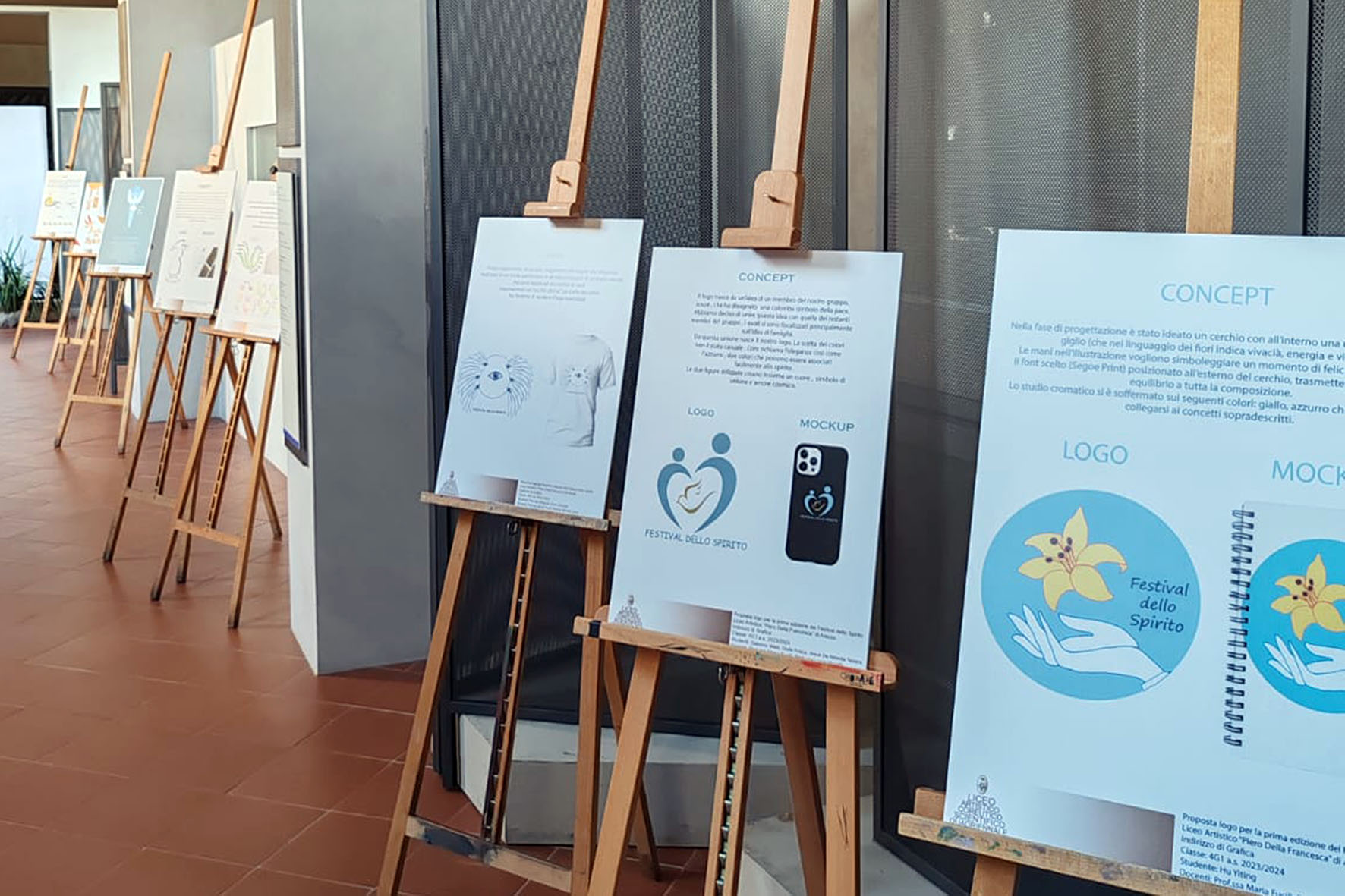 In mostra i loghi realizzati dagli studenti per il Festival dello Spirito